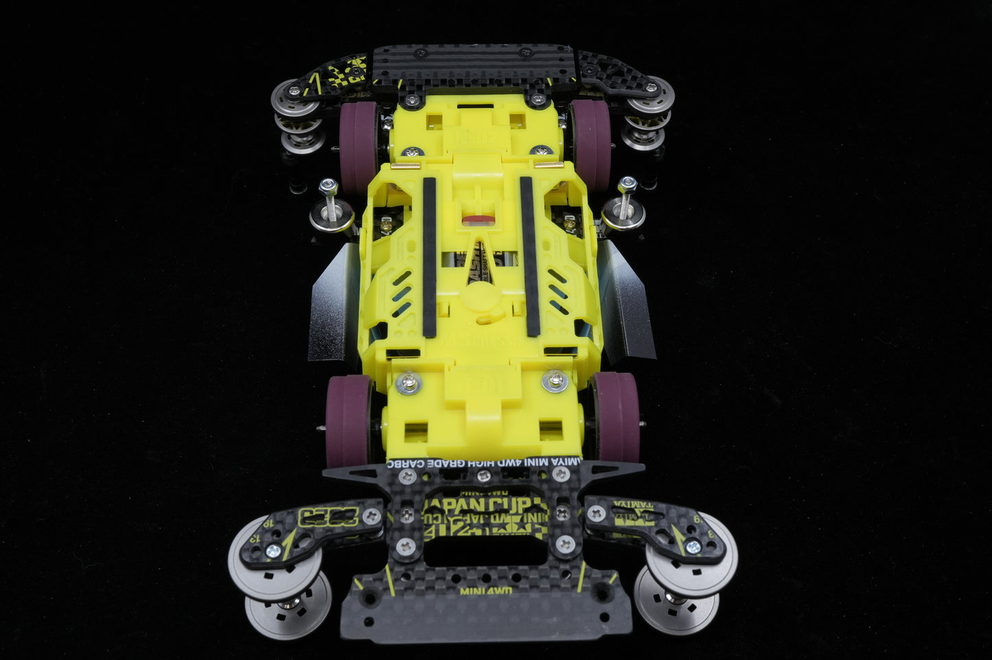ニ四駆 完成マシン CNC加工 レース即戦力　デュアルリッジ　クリア装甲