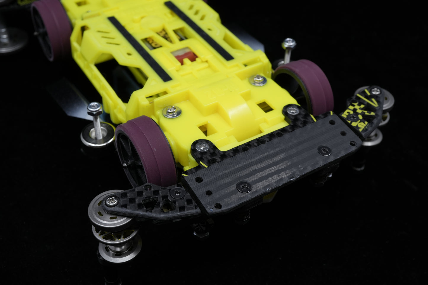 ニ四駆 完成マシン CNC加工 レース即戦力　デュアルリッジ　クリア装甲