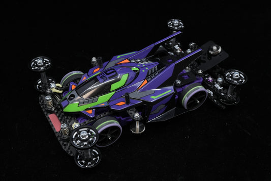 ミニ四駆 完成マシン レース即戦力　サンダーショット Mk.II × 初号機